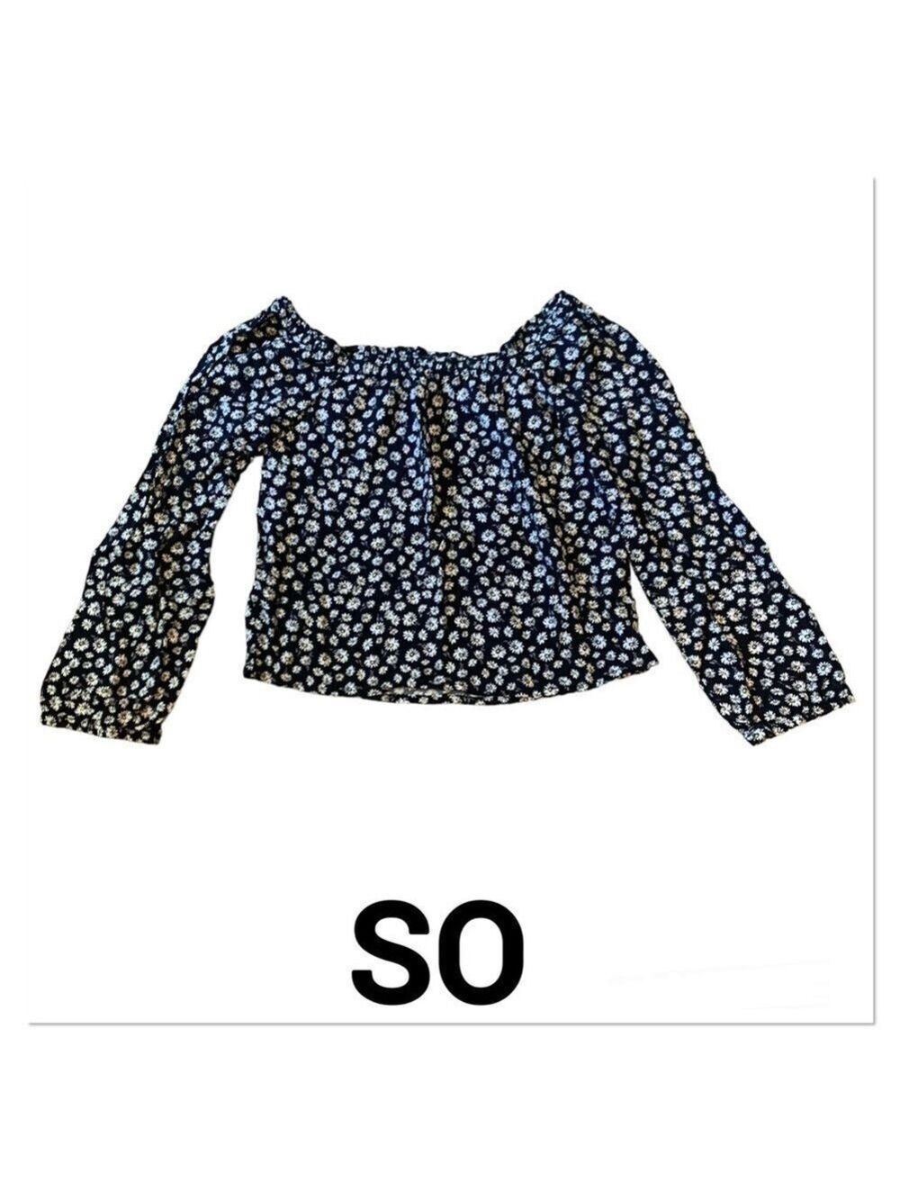 SO Peasant Blouse Floral Print size small 7